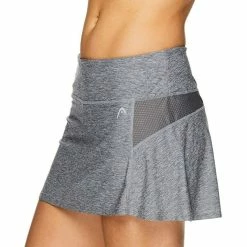 HEAD Court Tennis Skort, Gray -POINTESHOES SHOP HEW181b 94370.1665510846