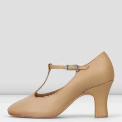 BLOCHSTORE-US Ladies Chord T-Strap 3 Inch Heel Character Shoes